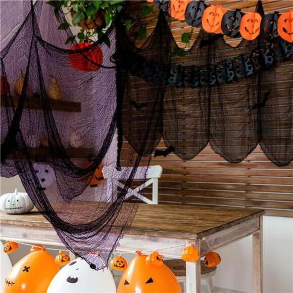 4 PCS Halloween Creepy Cloth 30 X 90 in Multi-Color Spooky Cheesecloth - Picture 6 of 7